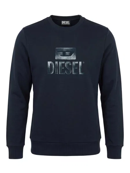 DIESEL Pulover S-GIR TONE ON TONE bleumarin