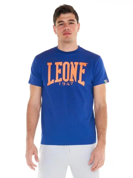 Leone Apparel koszulka z krótkim rękawem niebieska