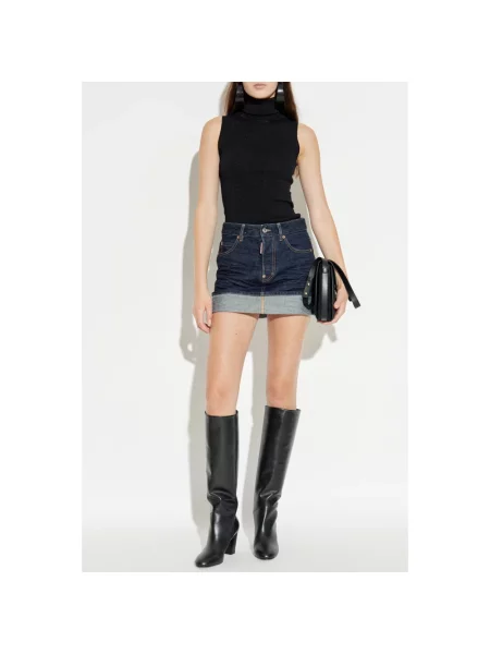 Top Dsquared2 ze stójką czarny