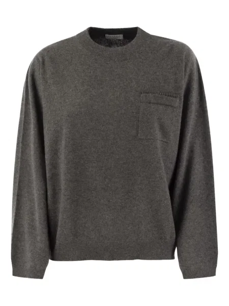 Pulover Brunello Cucinelli gri