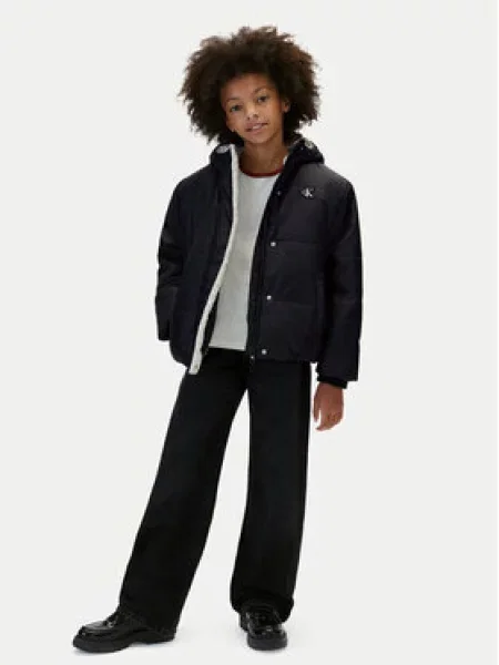 Calvin Klein Žieminė striukė Teddy juoda