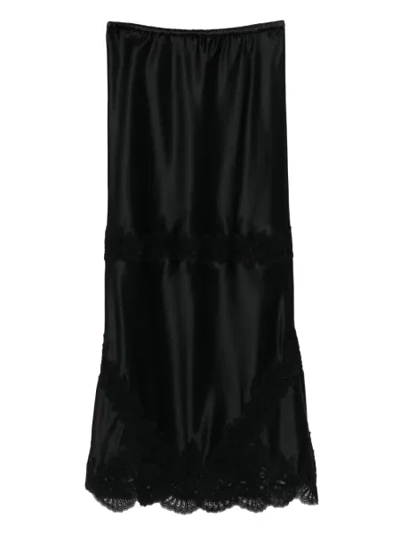 Fustă Cynthia Rowley din satin negru