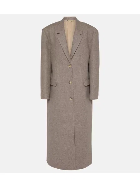 Palton Magda Butrym de lână maro