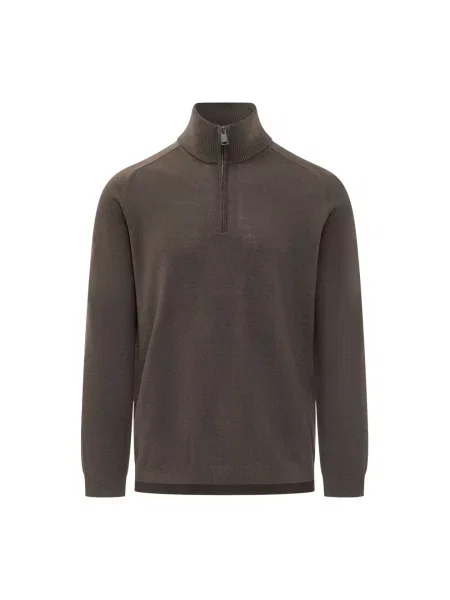 Sweter Premiata wełniany brązowy