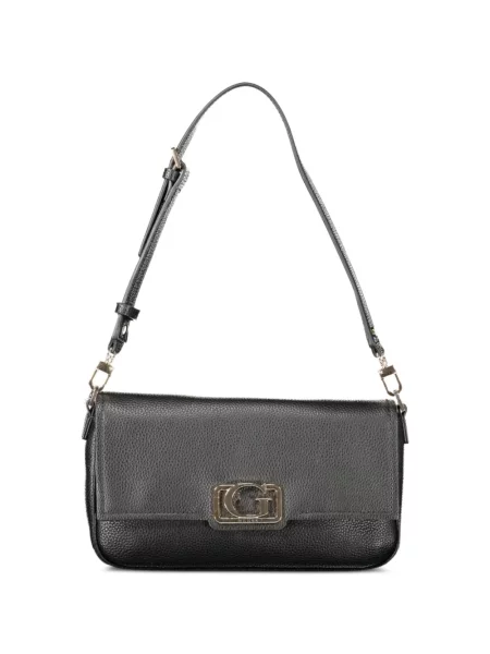 Kézitáska Guess autogrammal fekete