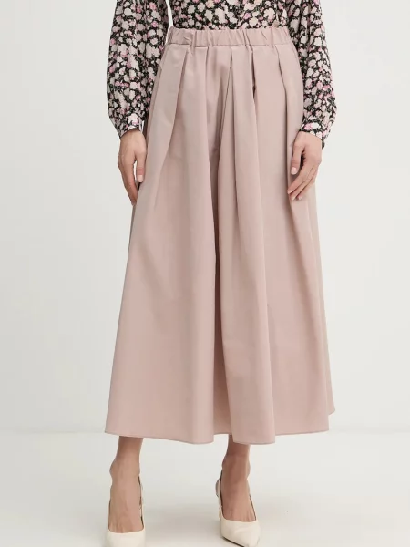 Spódnica midi z dodatkiem bawełny model ‘CURVATO’ Weekend Max Mara różowa