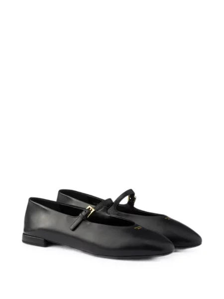 Кожени балеринки Prada черно