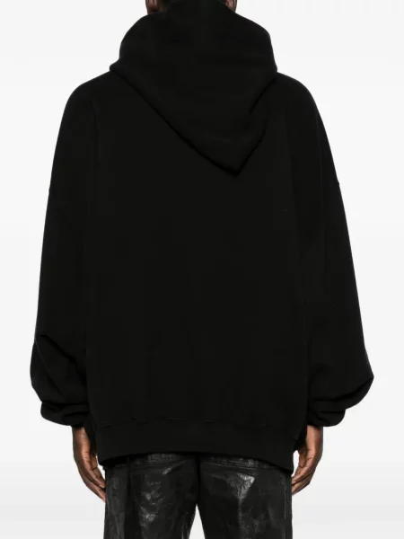 Ασύμμετρο μακρύς hoodie Rick Owens Drkshdw μαύρο