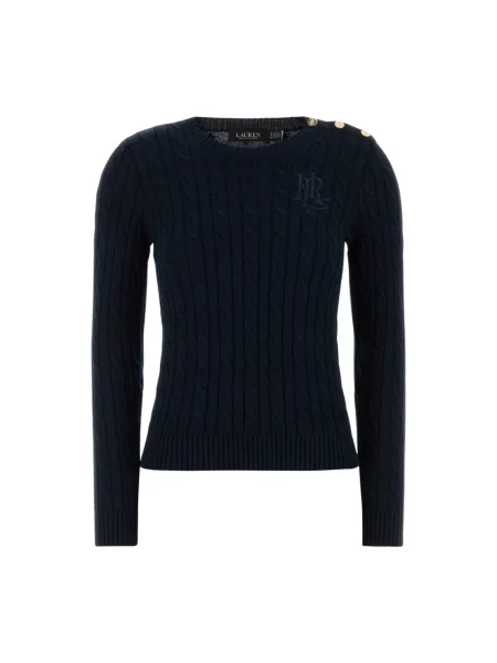 Dzianinowy sweter Ralph Lauren niebieski