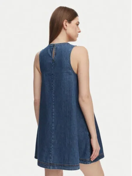 Tommy Jeans Jeans obleka A-Line Fit modra