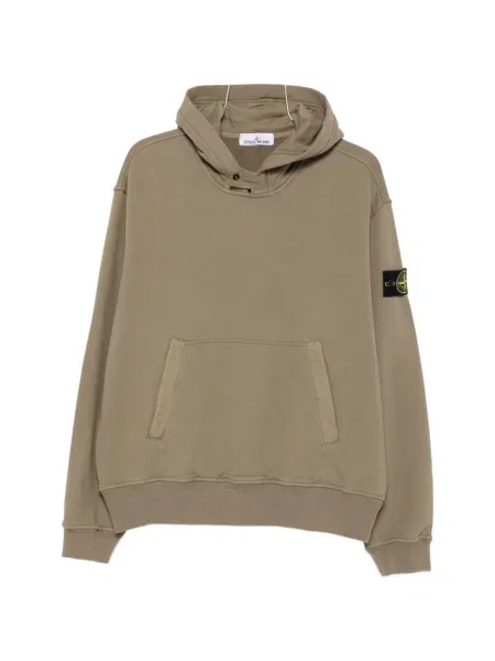 Hanorac cu glugă Stone Island cu strasuri verde