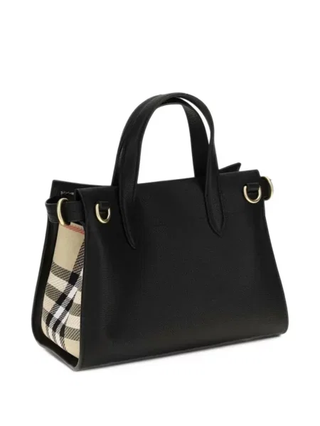 Kostkovaná shopper kabelka Burberry černá
