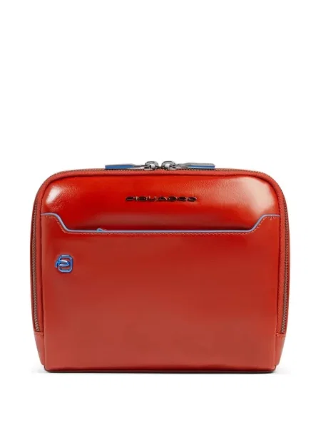 Geanta crossbody Piquadro din piele portocaliu