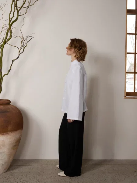 Лляна Блуза GNIZDO білий