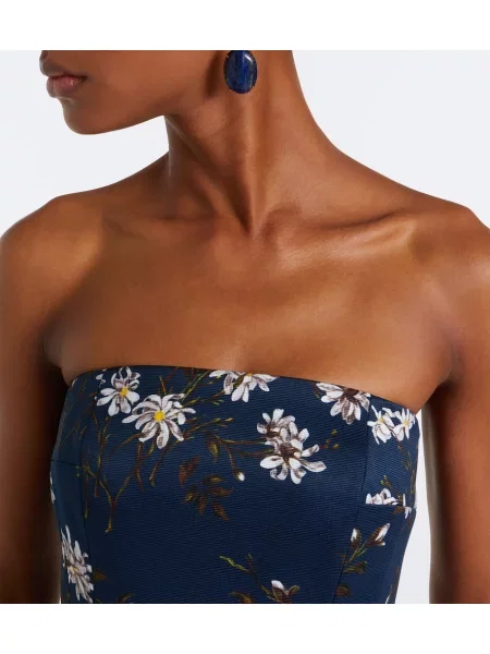 Rochie Emilia Wickstead cu model floral albastru