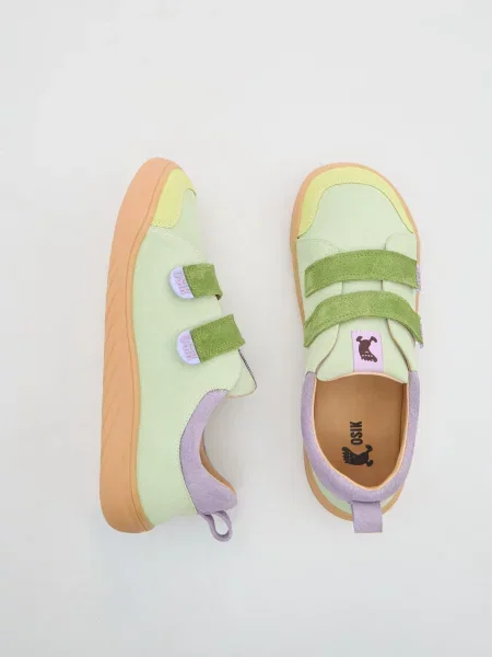 Дитячі Кросівки повсякденні OSIK Barefoot Glibbo Forrest Charm Teens шкіра/замша зелений