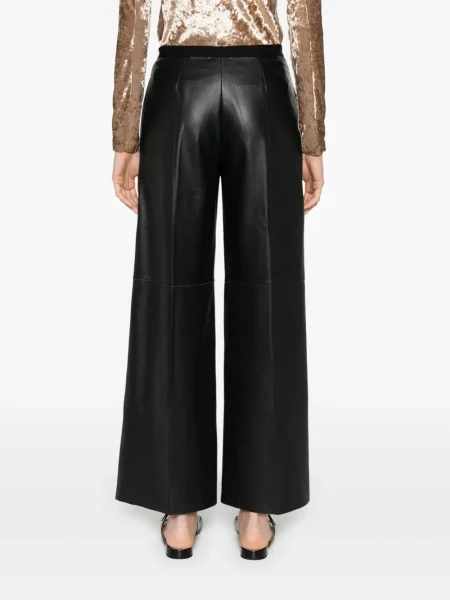 Pantaloni Forte_forte din piele negru