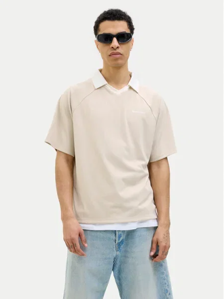 Jack&Jones Tricou polo Lido bej