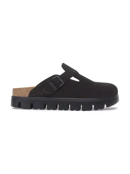 Σκαρπινια Birkenstock σουέντ με πλατφόρμα μαύρο