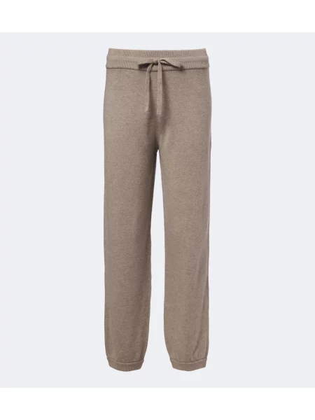 Pantaloni sport Arch4 din cașmir bej