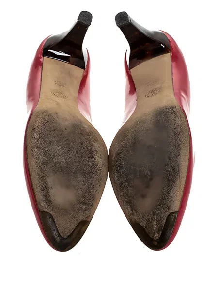 Pantofi cu toc Bally din piele roz