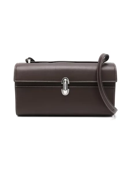 Torebka crossbody Savette skórzana brązowa