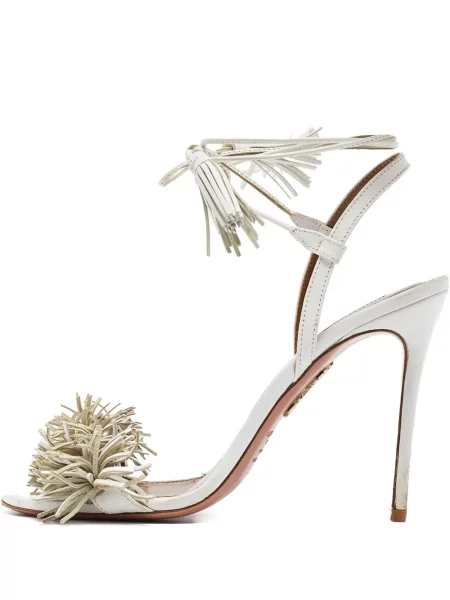Сандали Aquazzura с ресни бяло