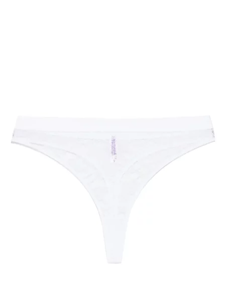 Chiloți tanga Maison Close alb
