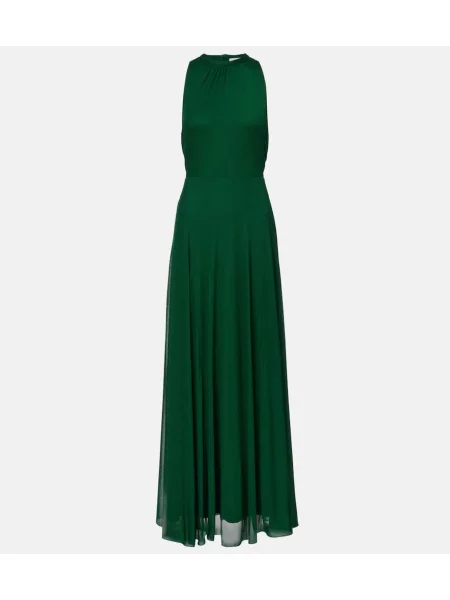 Rochie maxi Max Mara din jerseu de costum verde