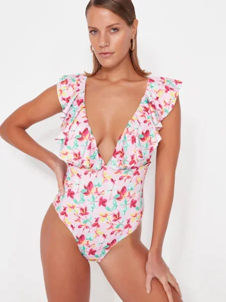 Costum de baie Trendyol alb