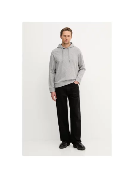 Bluza z kapturem Armani Exchange z kapturem szara