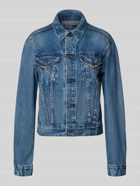 Kurtka jeansowa o kroju regular fit z mieszanki bawełny Polo Ralph Lauren niebieska