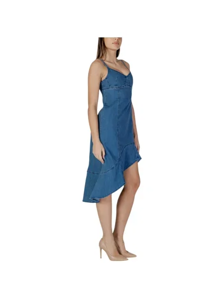 Rochie din denim Desigual albastru