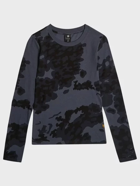 Камуфляжний лонгслів G-star Raw синій