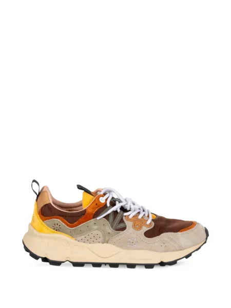 Sneakerși Flower Mountain cu model floral maro