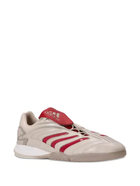 Кожени маратонки Adidas Predator на платформе кафяво