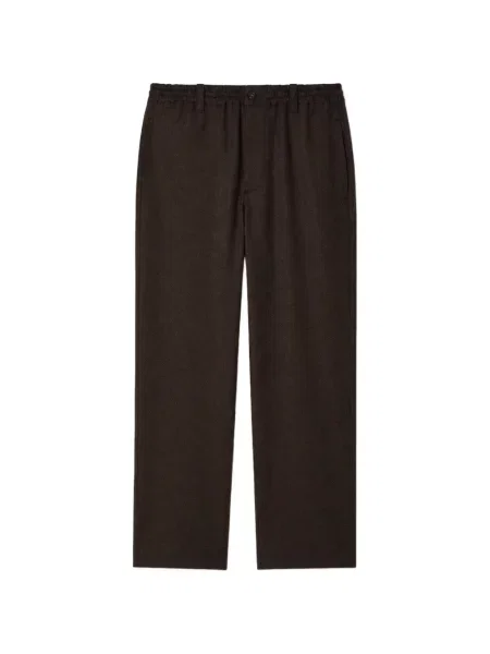 Pantaloni Retori de flanelă cu cordon maro