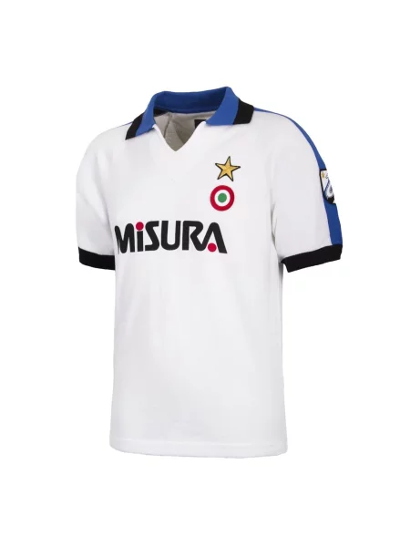 Koszulka retro piłkarska dla dorosłych FC Inter Wyczerpany Czarny biała