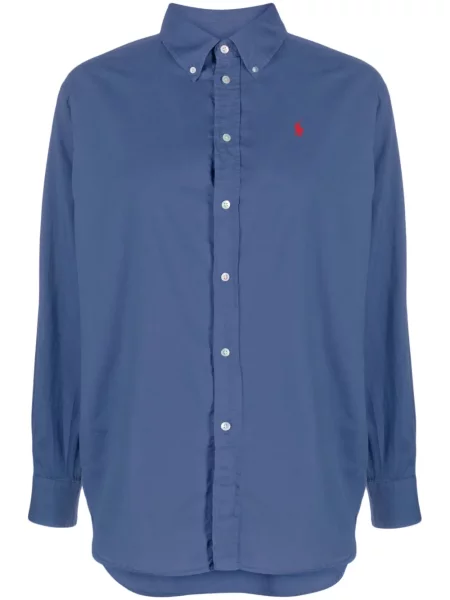 Pulover Polo Ralph Lauren cu broderie până la genunchi de lână maro