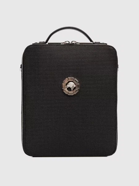 Кожаная сумка Stefano Ricci черная