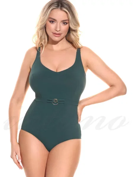 Купальник слитный с уплотнённой чашкой зелений