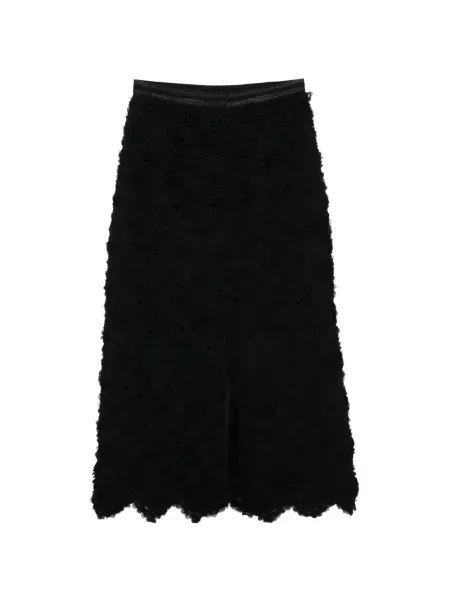 Fustă tip creion Shiatzy Chen cu model floral negru