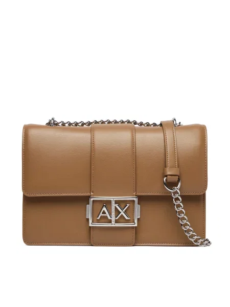 Crossbody kabelka Eax z ekologickej kože hnedá