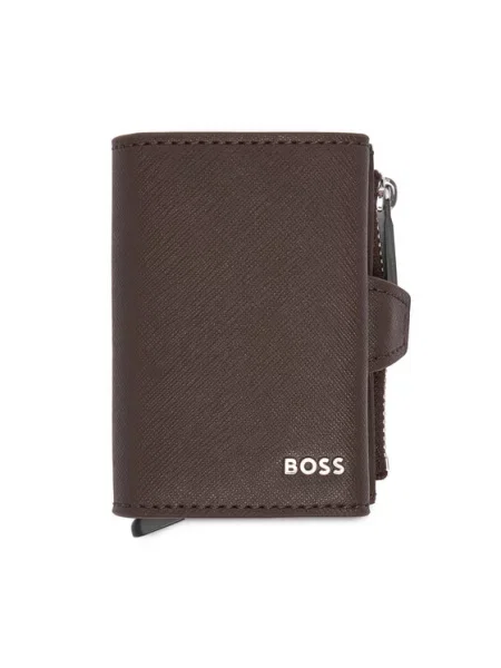 BOSS Etui na karty kredytowe Northon ciemny brązowy
