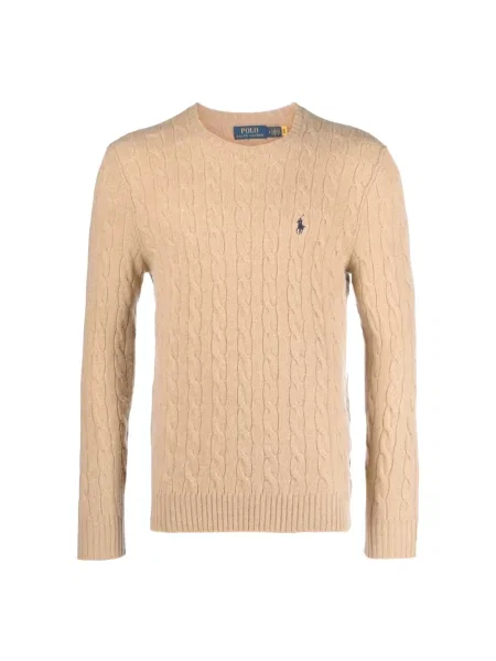 Sweter Ralph Lauren wełniany beżowy