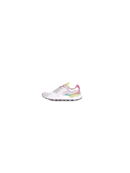 Sneakersy Flower Mountain w kwiatki zamszowe białe