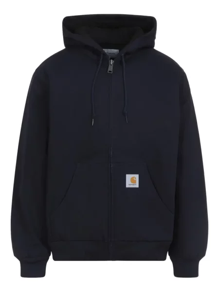 Bunda Carhartt Wip s kapucí modrá