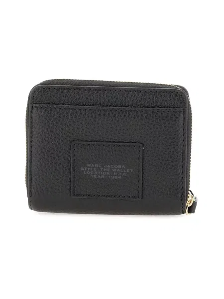 Portfel Marc Jacobs skórzany z magnetycznym zapięciem czarny