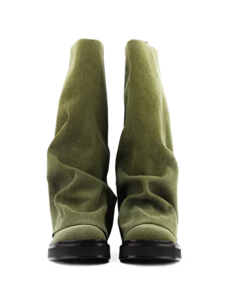 Botine The Attico din canvas verde