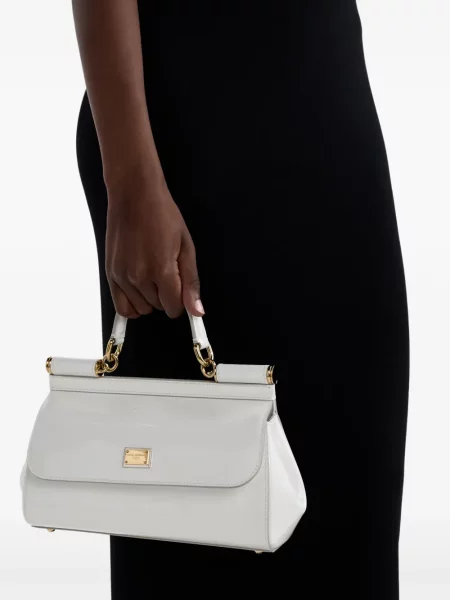 Kožni top Dolce & Gabbana bijela